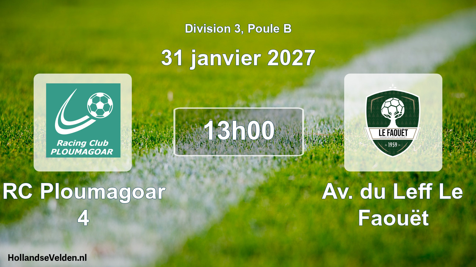 Scheduled Match: RC Ploumagoar 4 - Av. du Leff Le Faouët (31 January 2027)