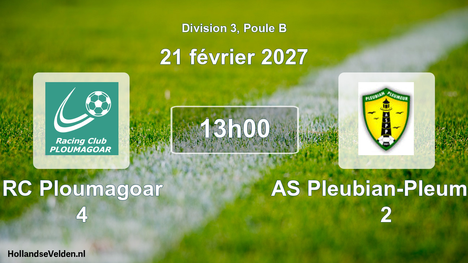 Scheduled Match: RC Ploumagoar 4 - AS Pleubian-Pleumeur 2 (21 February 2027)