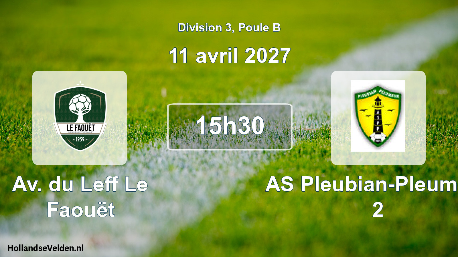 Geplande wedstrijd: Av. du Leff Le Faouët - AS Pleubian-Pleumeur 2 (11 april 2027)