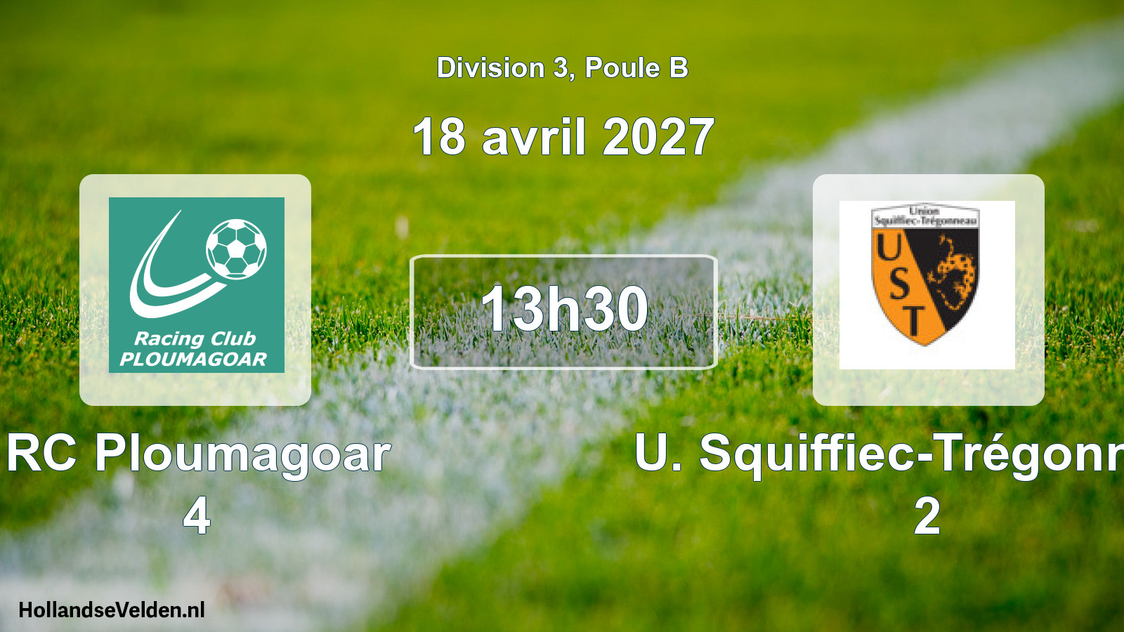 Scheduled Match: RC Ploumagoar 4 - U. Squiffiec-Trégonneau 2 (18 April 2027)