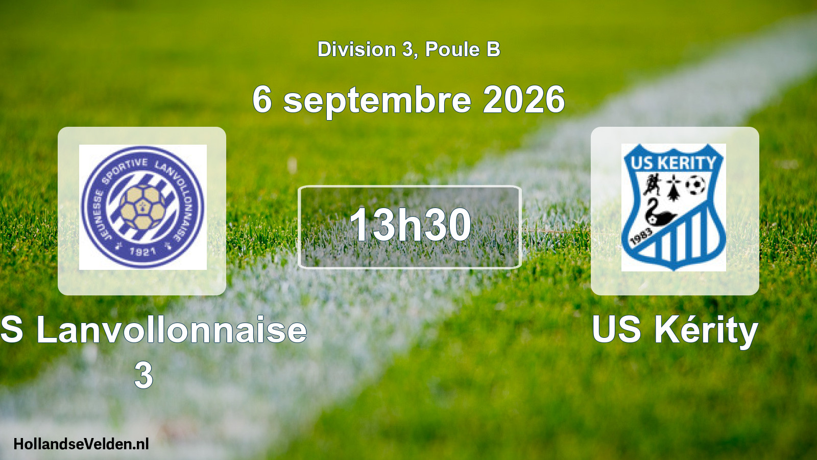 Scheduled Match: JS Lanvollonnaise 3 - US Kérity (6 September 2026)
