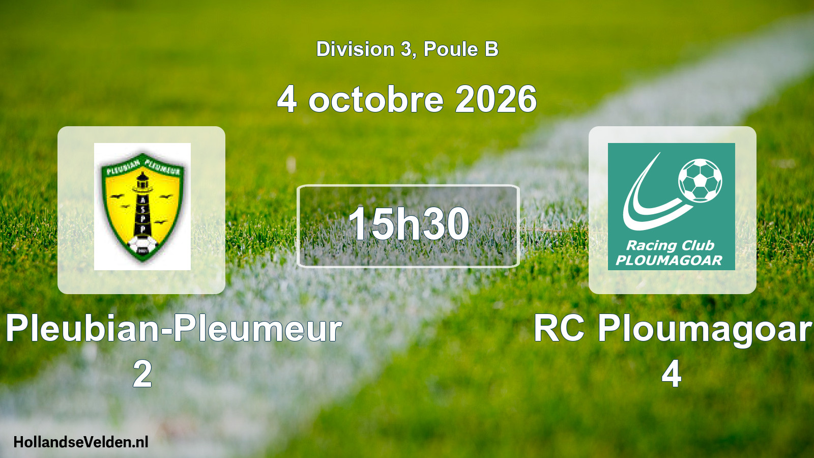 Scheduled Match: AS Pleubian-Pleumeur 2 - RC Ploumagoar 4 (4 October 2026)