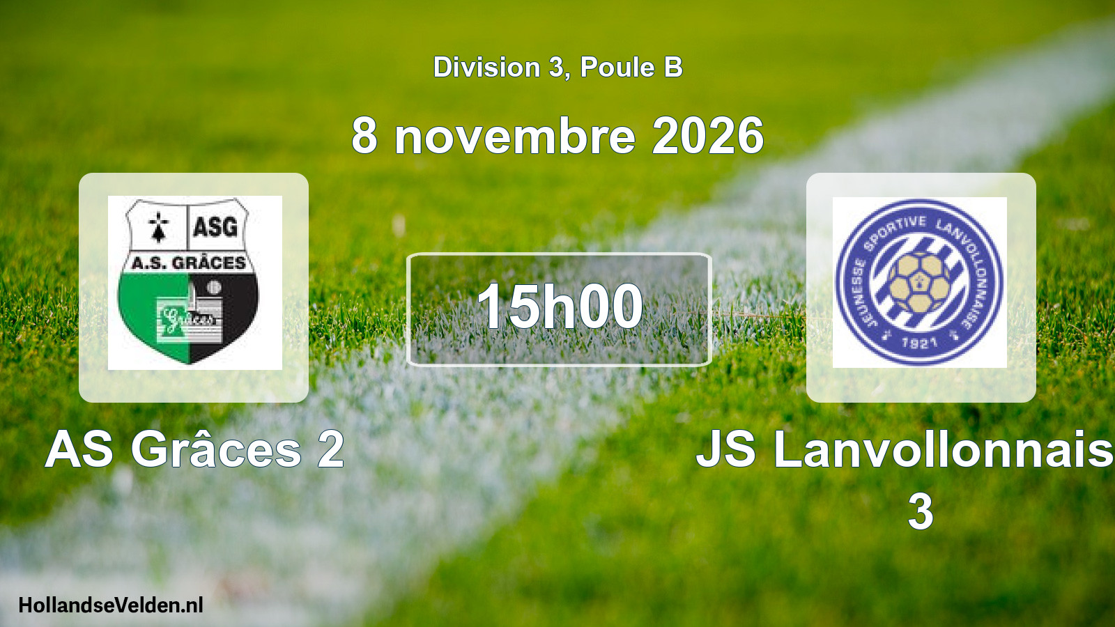 Scheduled Match: AS Grâces 2 - JS Lanvollonnaise 3 (8 November 2026)
