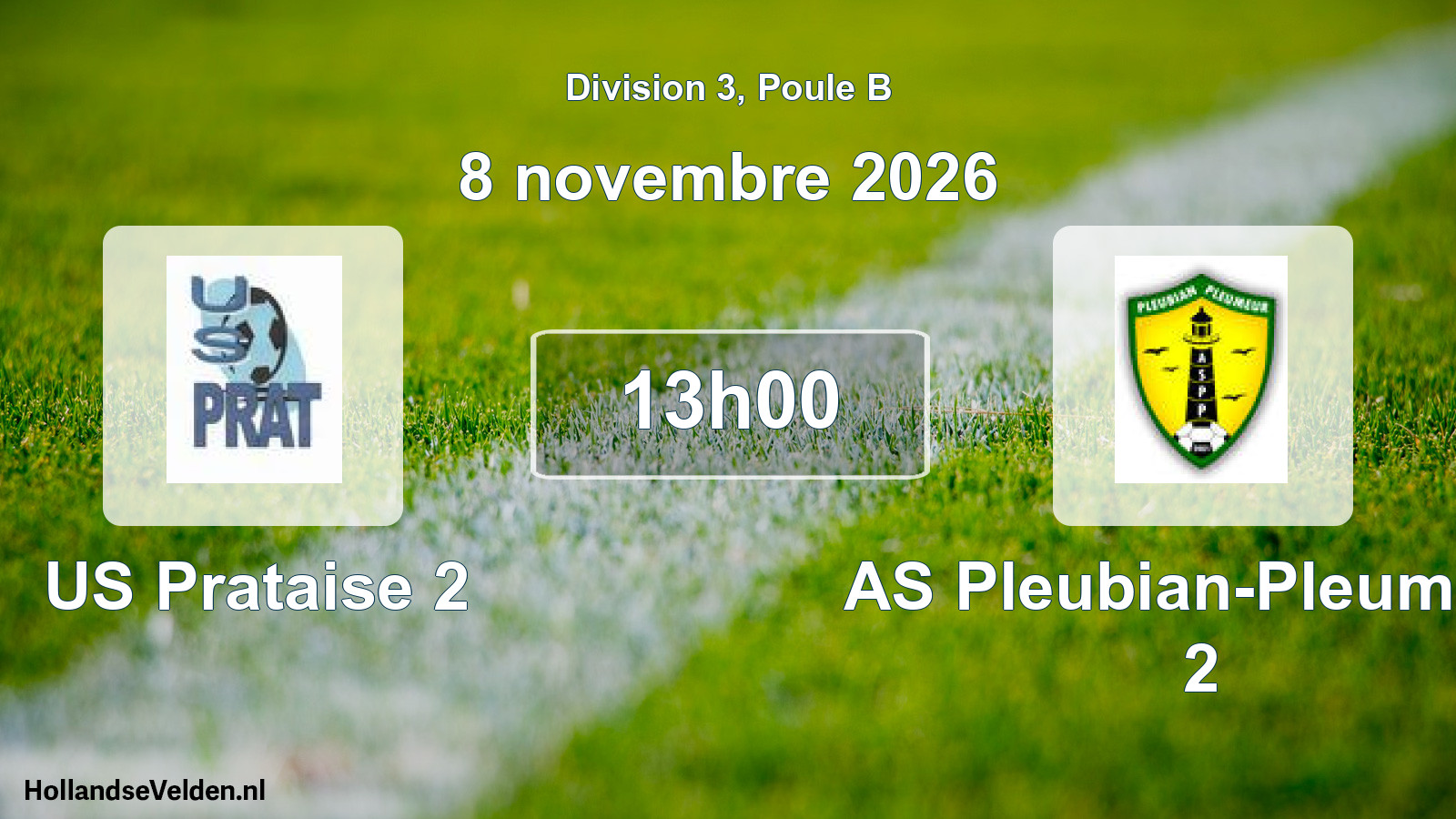 Scheduled Match: US Prataise 2 - AS Pleubian-Pleumeur 2 (8 November 2026)