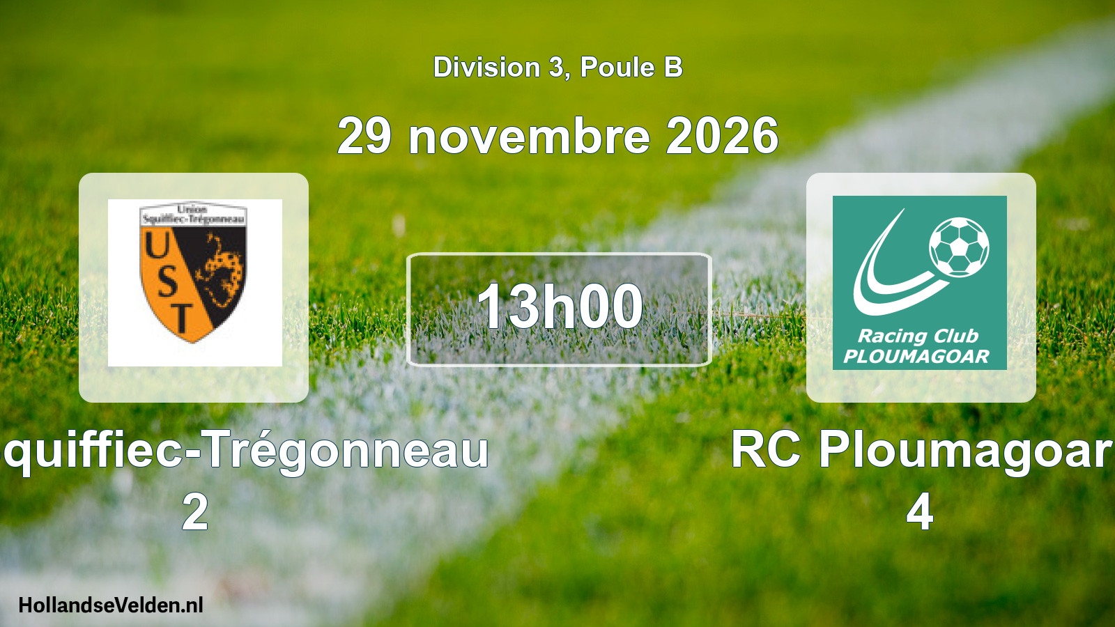 Scheduled Match: U. Squiffiec-Trégonneau 2 - RC Ploumagoar 4 (29 November 2026)