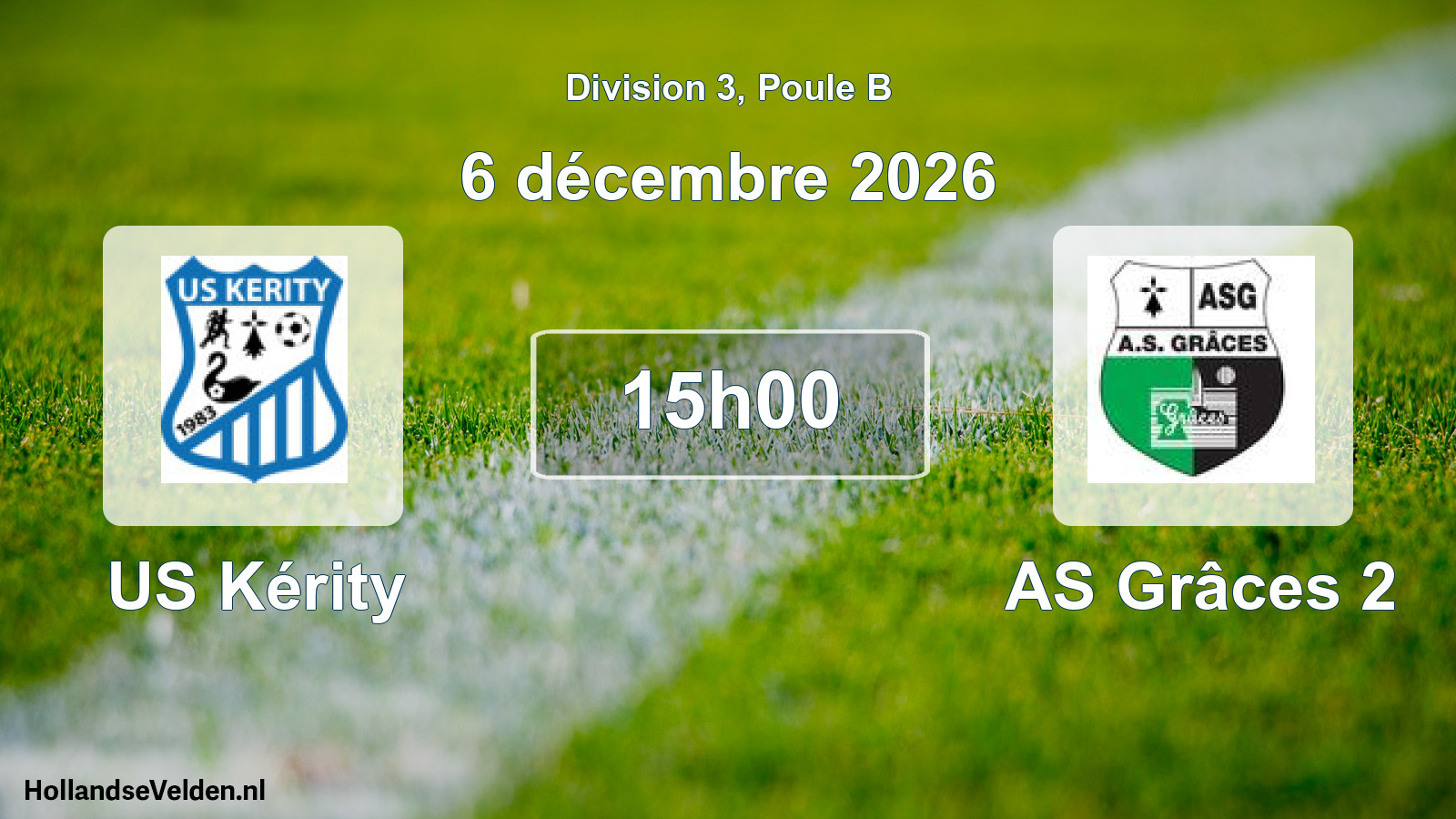 Scheduled Match: US Kérity - AS Grâces 2 (6 December 2026)