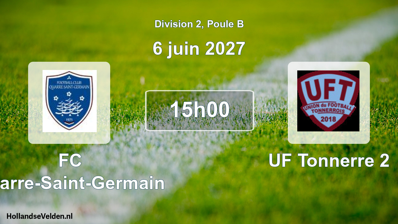 Match programmé: FC Quarre-Saint-Germain - UF Tonnerre 2 (6 juin 2027)