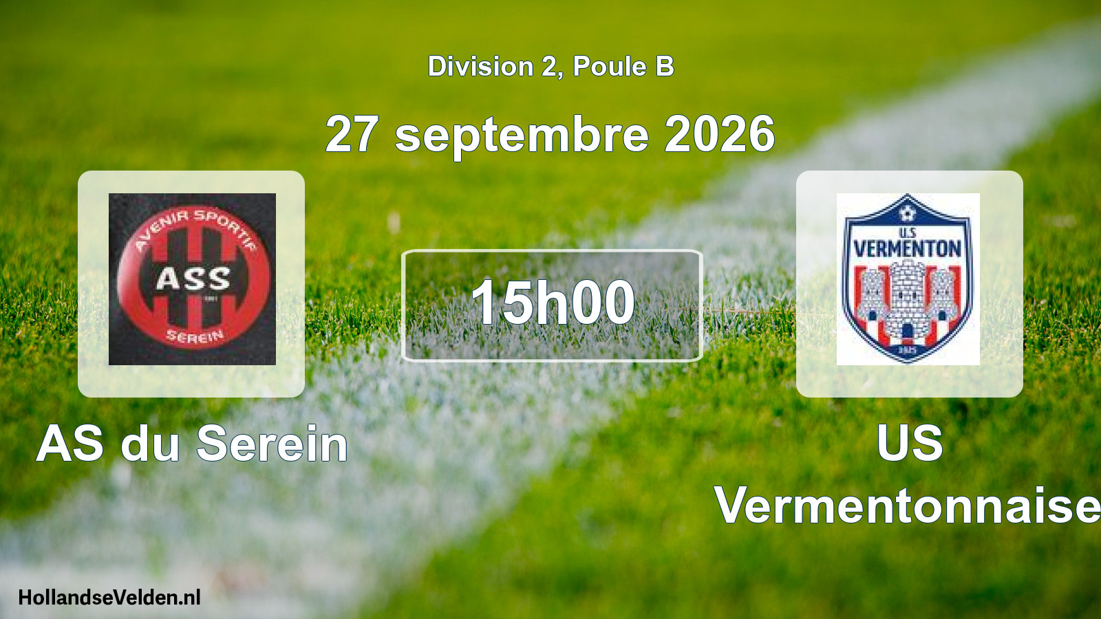 Match programmé: AS du Serein - US Vermentonnaise (27 septembre 2026)