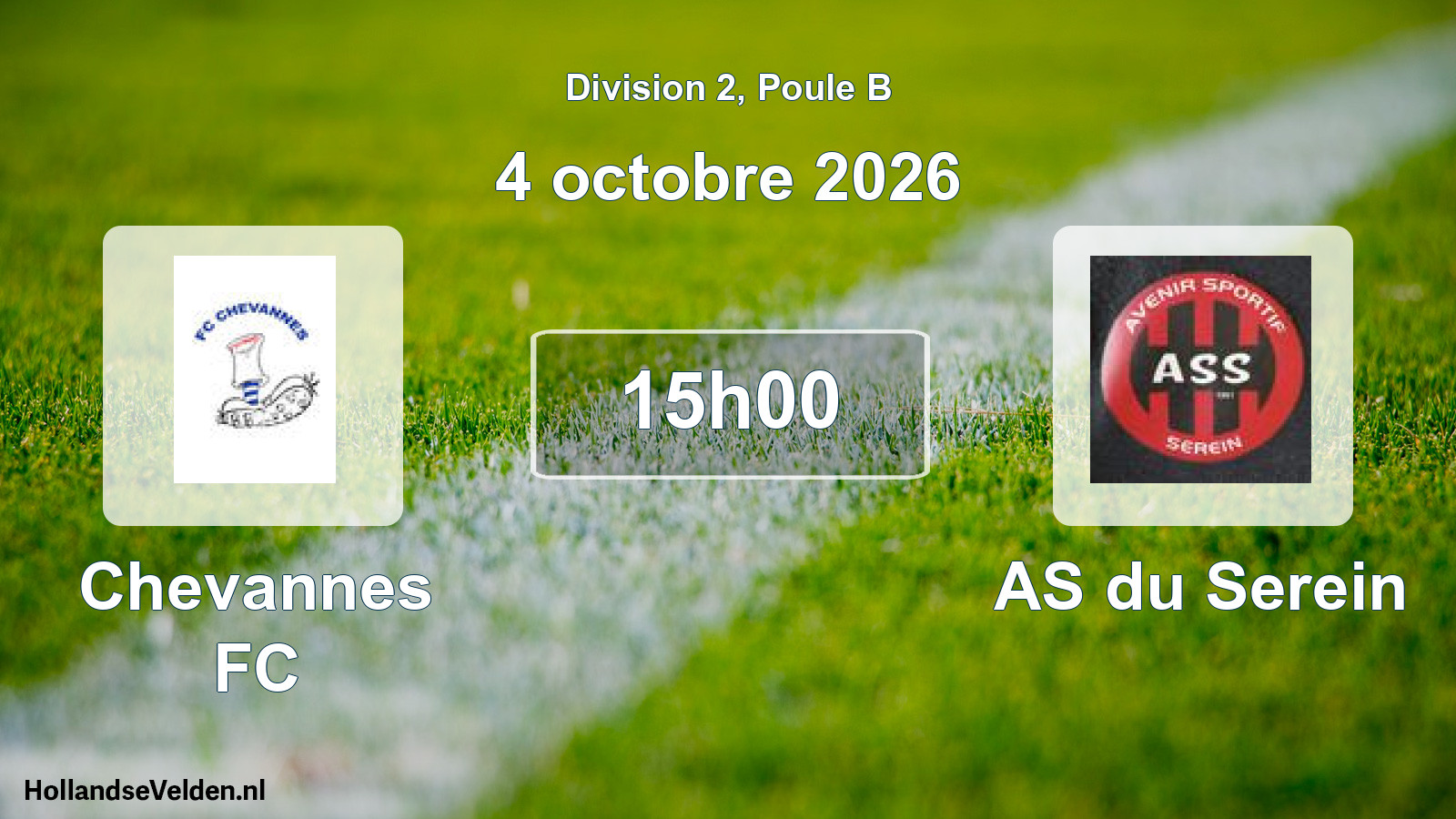 Match programmé: Chevannes FC - AS du Serein (4 octobre 2026)