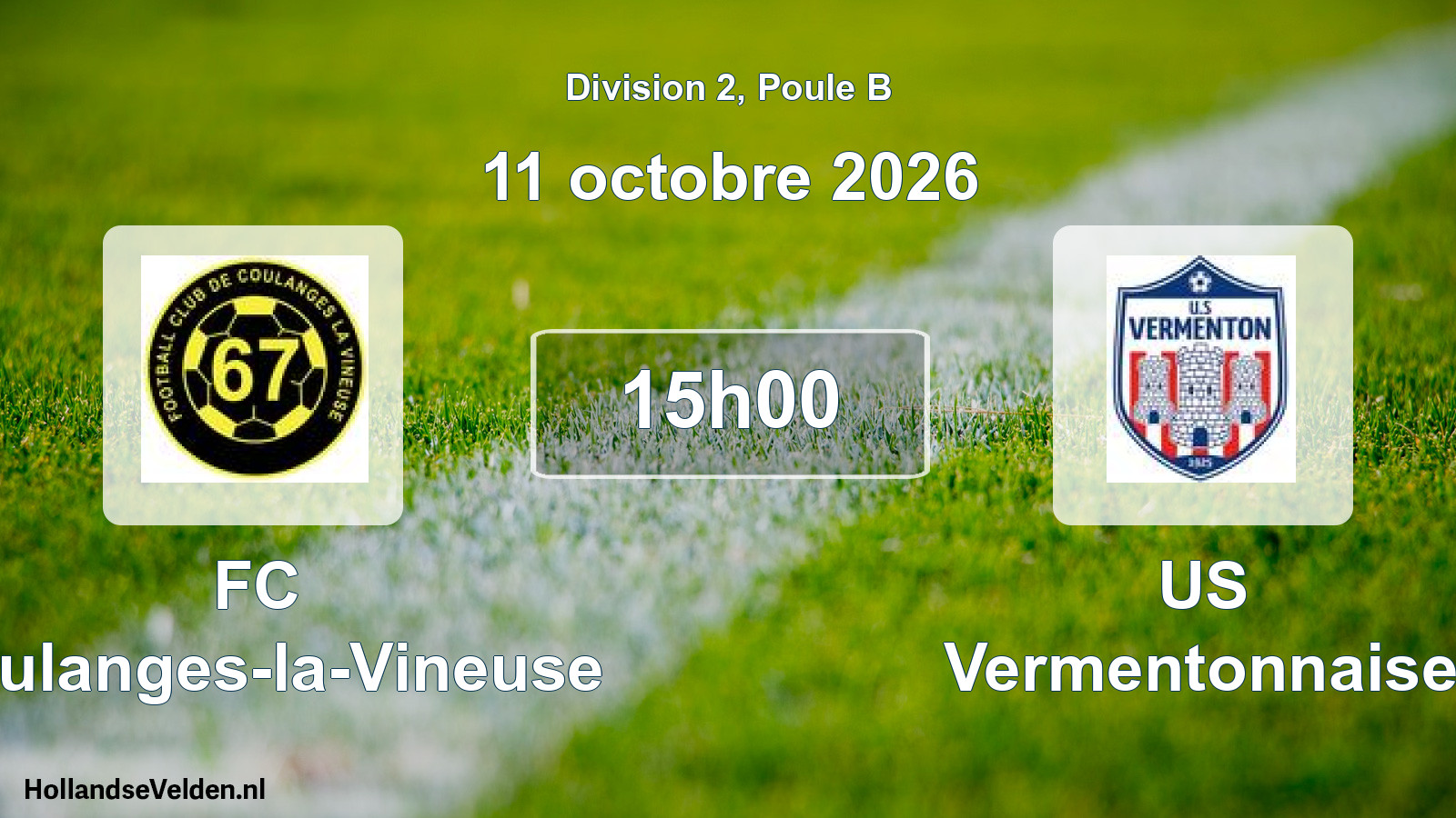 Geplande wedstrijd: FC Coulanges-la-Vineuse - US Vermentonnaise (11 oktober 2026)