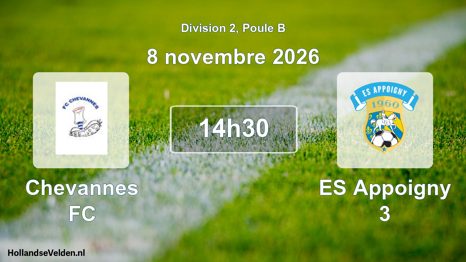 Match programmé: Chevannes FC - ES Appoigny 3 (8 novembre 2026)