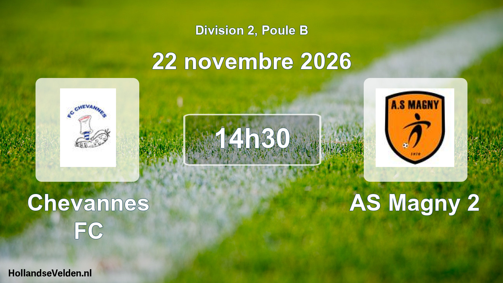 Match programmé: Chevannes FC - AS Magny 2 (22 novembre 2026)