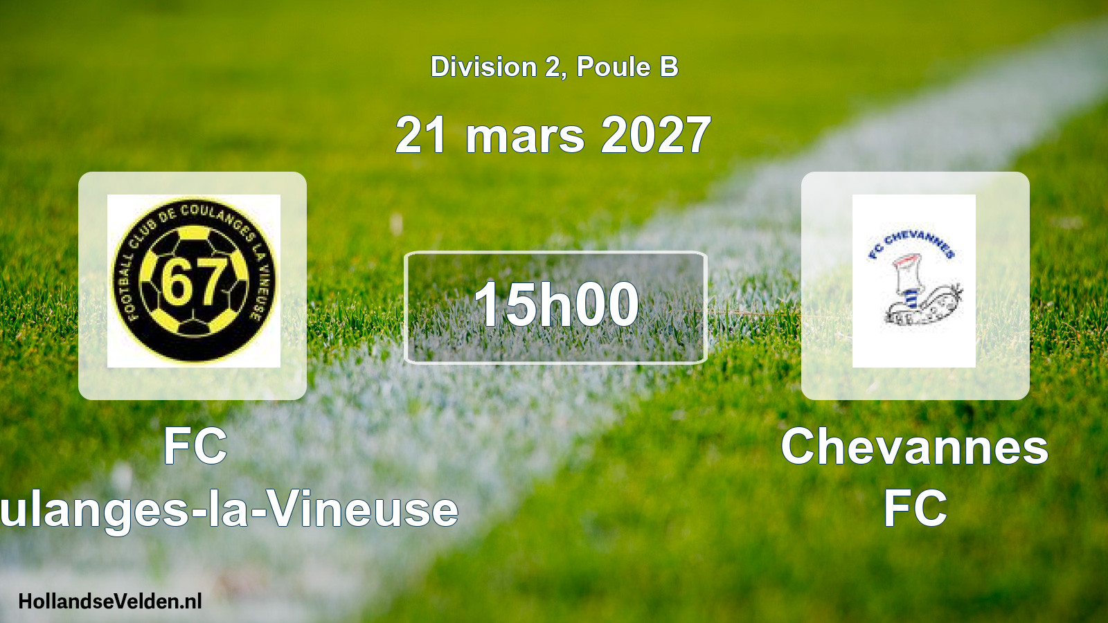 Match programmé: FC Coulanges-la-Vineuse - Chevannes FC (21 mars 2027)