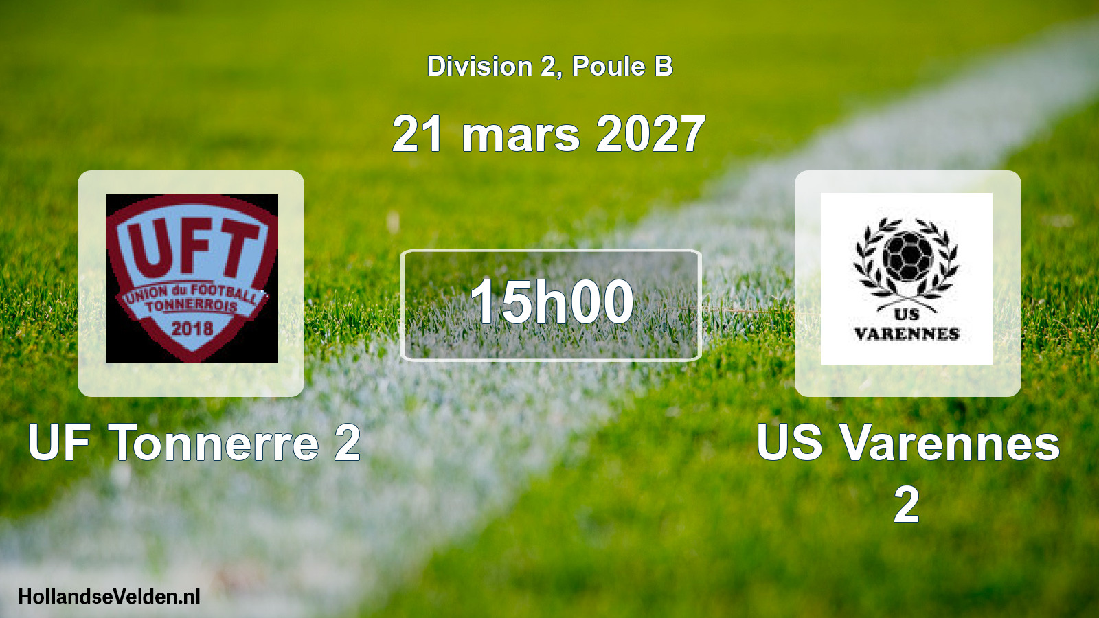 Match programmé: UF Tonnerre 2 - US Varennes 2 (21 mars 2027)