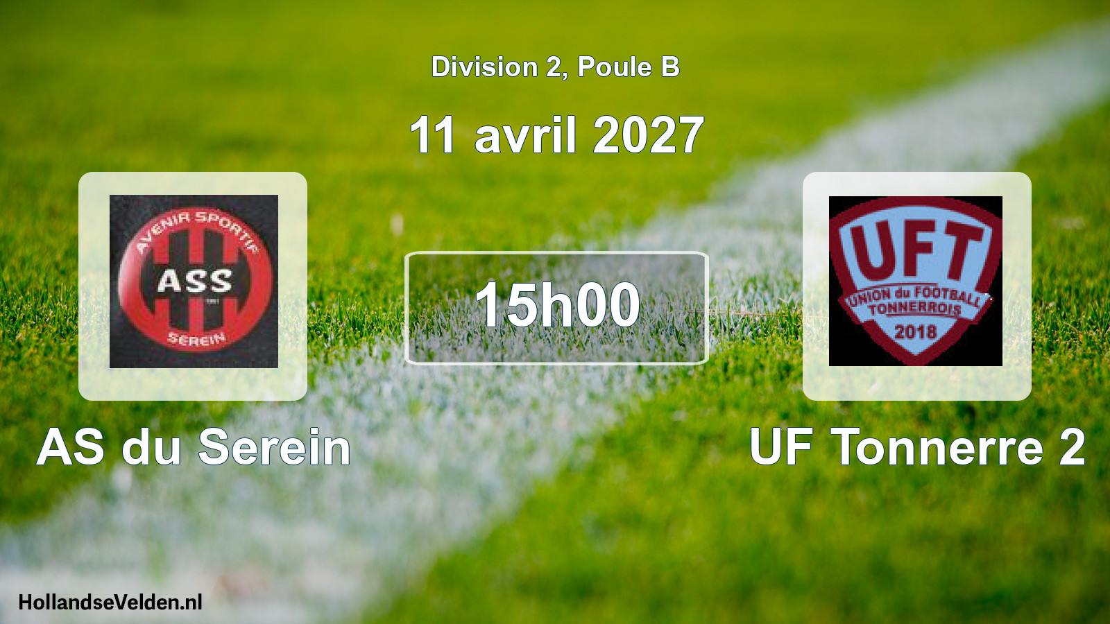 Match programmé: AS du Serein - UF Tonnerre 2 (11 avril 2027)