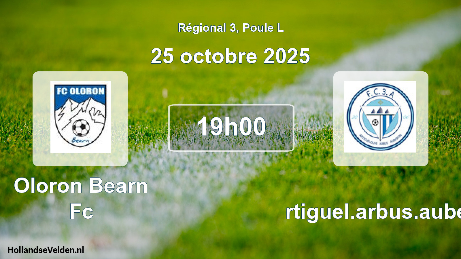 Geplande wedstrijd: Oloron Bearn Fc - Artiguel.arbus.auber (25 octobre 2025)