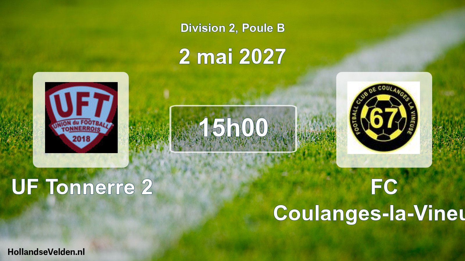 Match programmé: UF Tonnerre 2 - FC Coulanges-la-Vineuse (2 mai 2027)