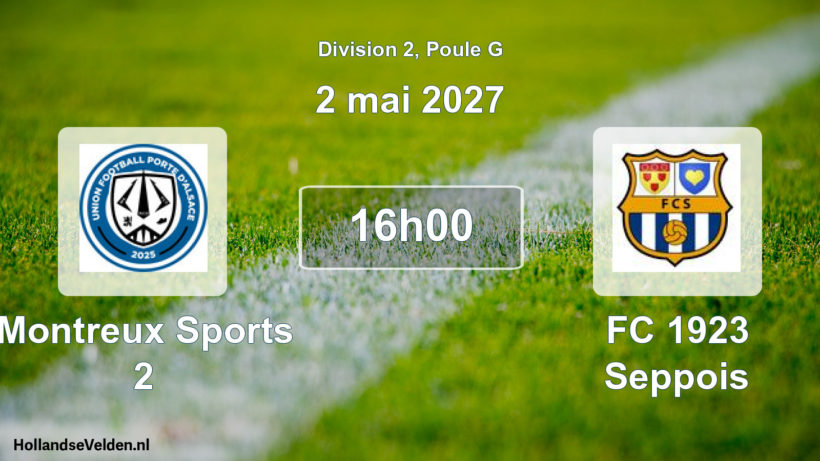 Scheduled Match: Montreux Sports 2 - FC 1923 Seppois (2 May 2027)