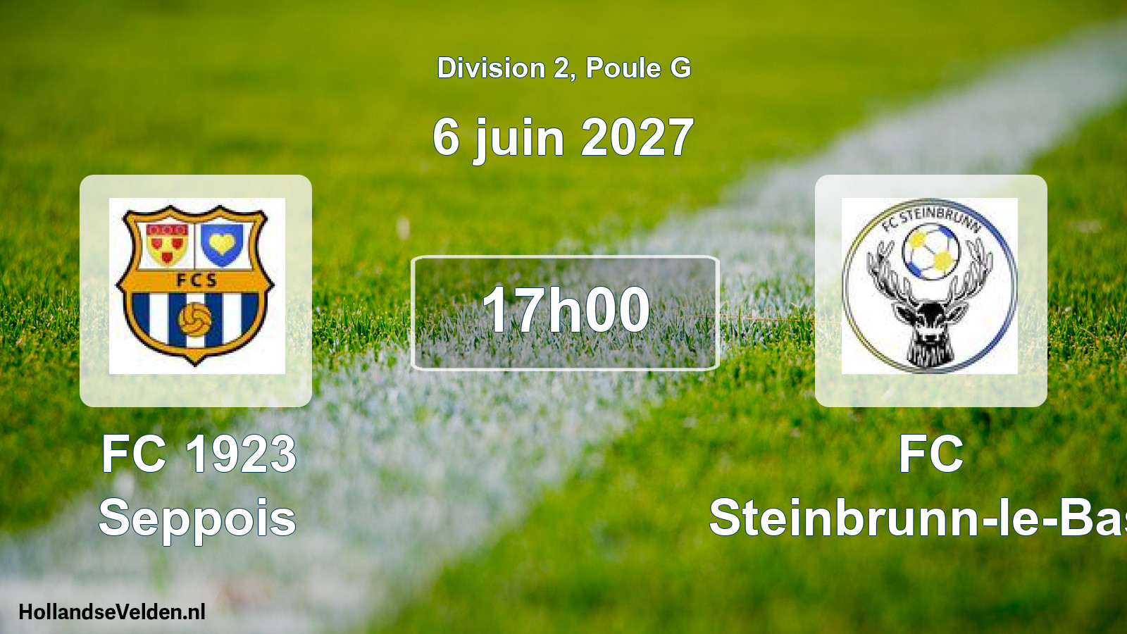 Scheduled Match: FC 1923 Seppois - FC Steinbrunn-le-Bas (6 June 2027)