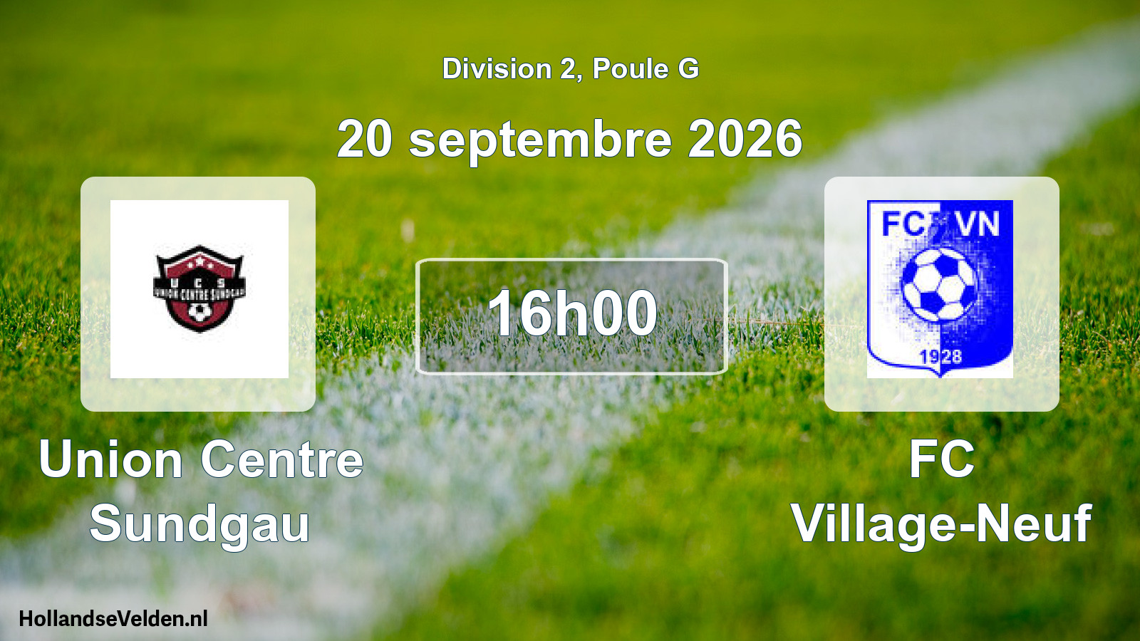 Scheduled Match: Union Centre Sundgau - FC Village-Neuf (20 September 2026)