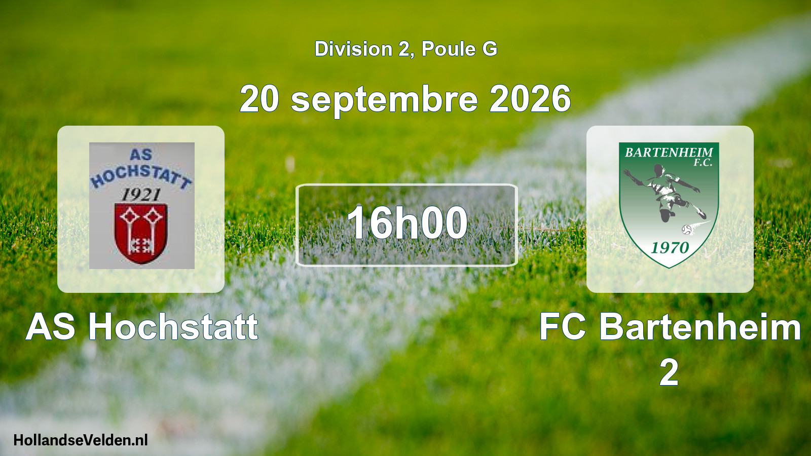 Scheduled Match: AS Hochstatt - FC Bartenheim 2 (20 September 2026)
