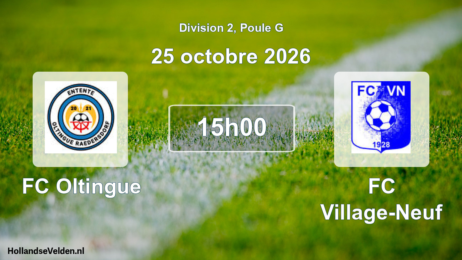 Scheduled Match: FC Oltingue - FC Village-Neuf (25 October 2026)