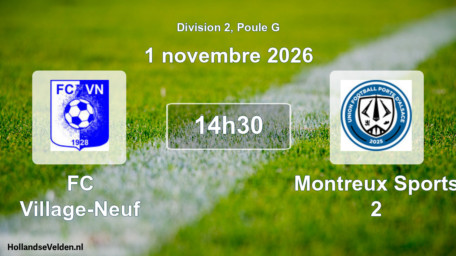 Scheduled Match: FC Village-Neuf - Montreux Sports 2 (1 November 2026)