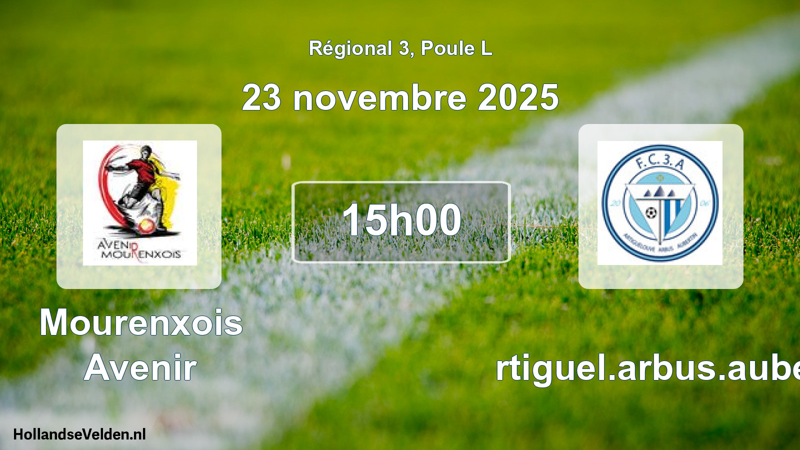 Geplande wedstrijd: Mourenxois Avenir - Artiguel.arbus.auber (23 novembre 2025)
