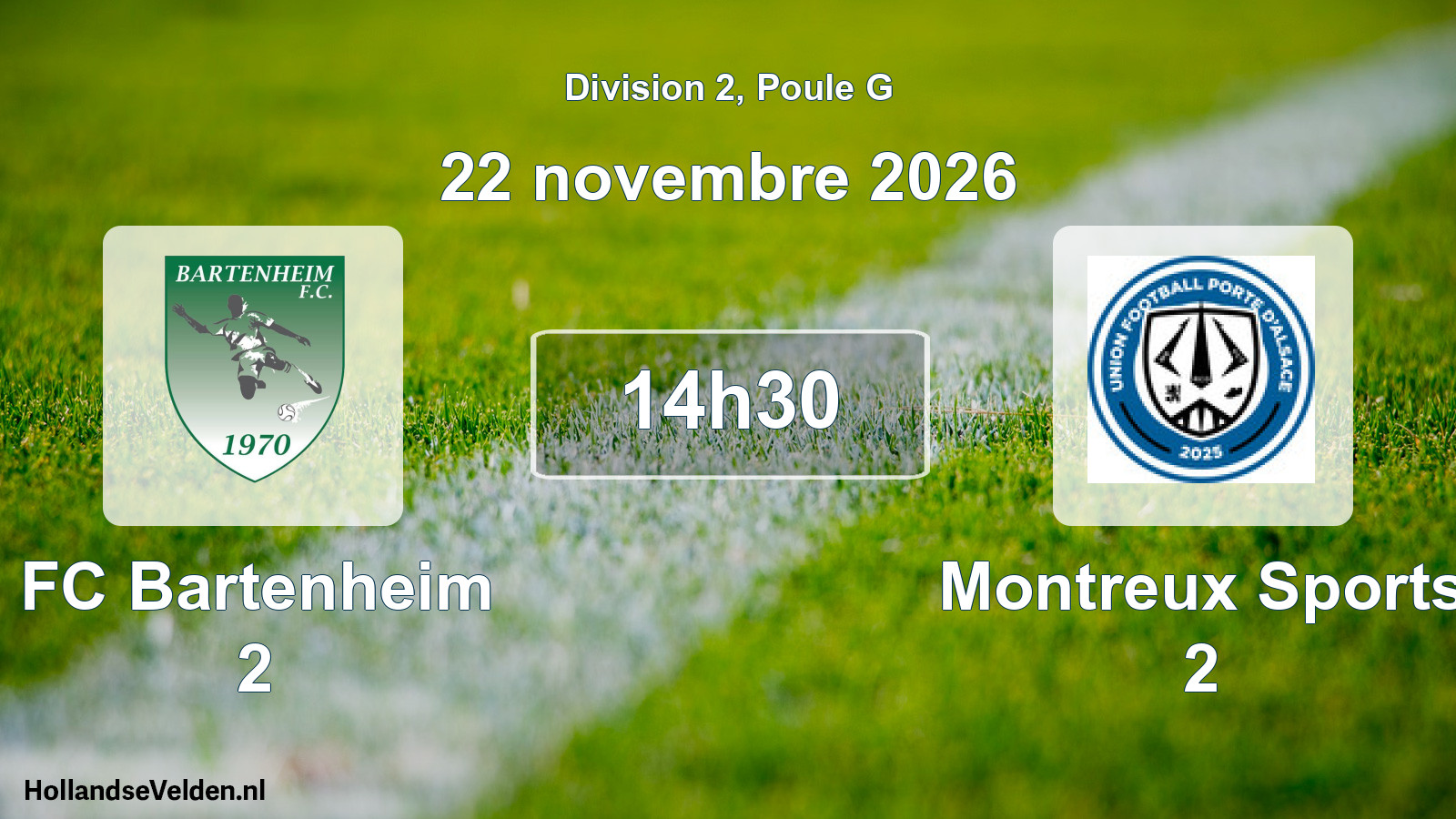 Scheduled Match: FC Bartenheim 2 - Montreux Sports 2 (22 November 2026)