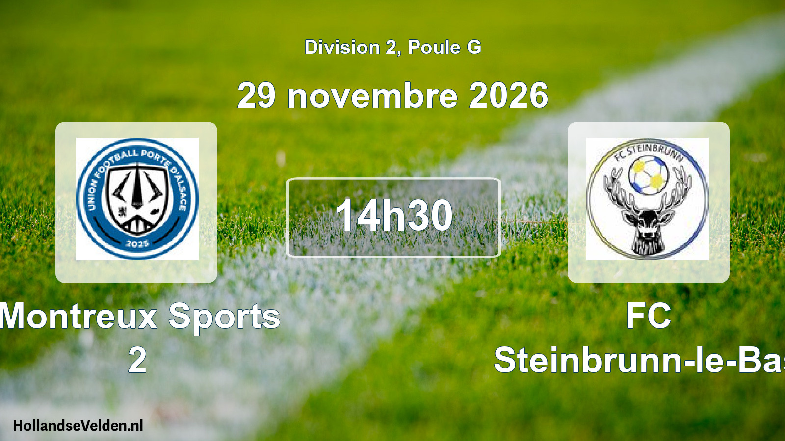 Scheduled Match: Montreux Sports 2 - FC Steinbrunn-le-Bas (29 November 2026)