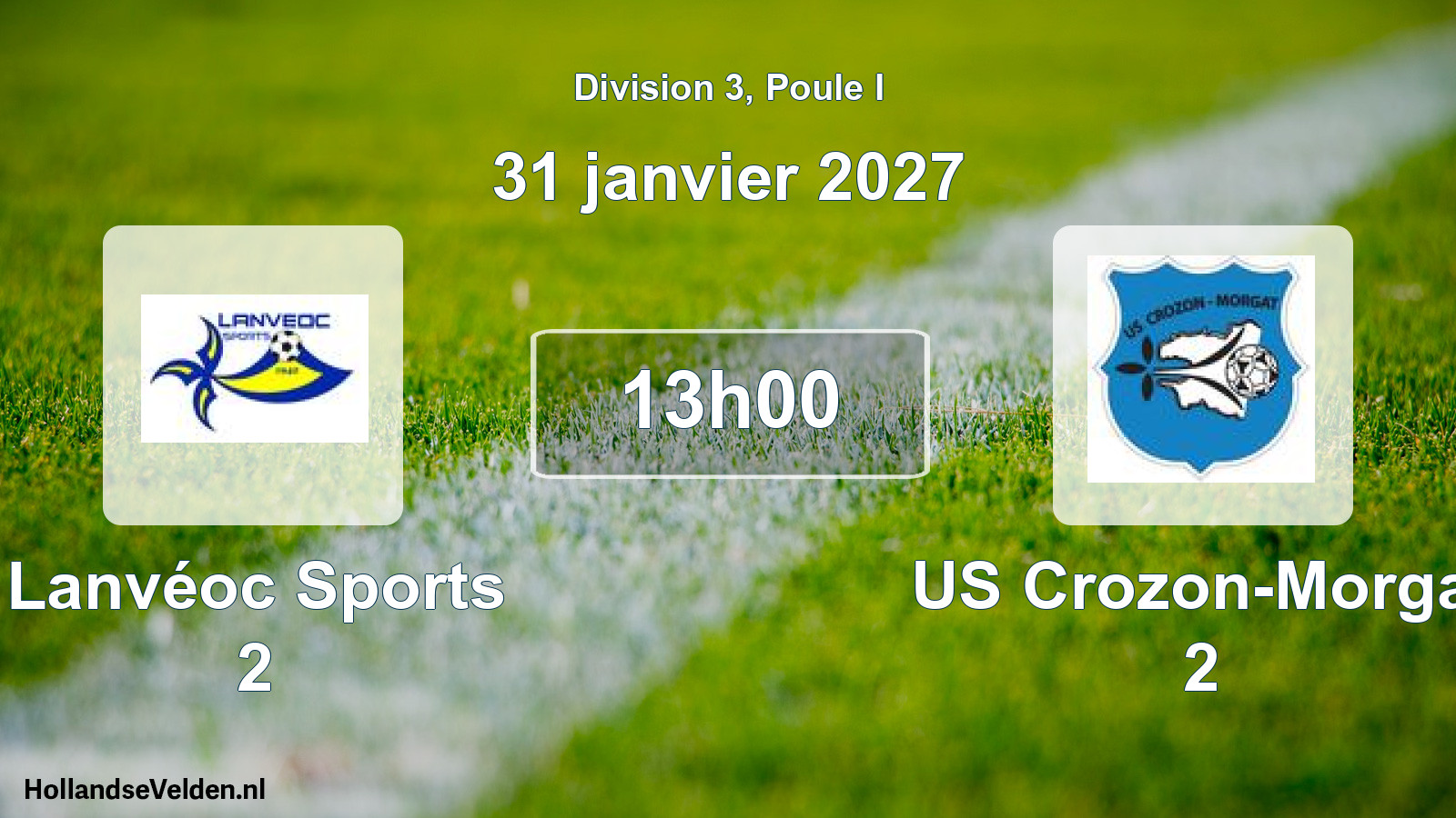 Scheduled Match: Lanvéoc Sports 2 - US Crozon-Morgat 2 (31 January 2027)