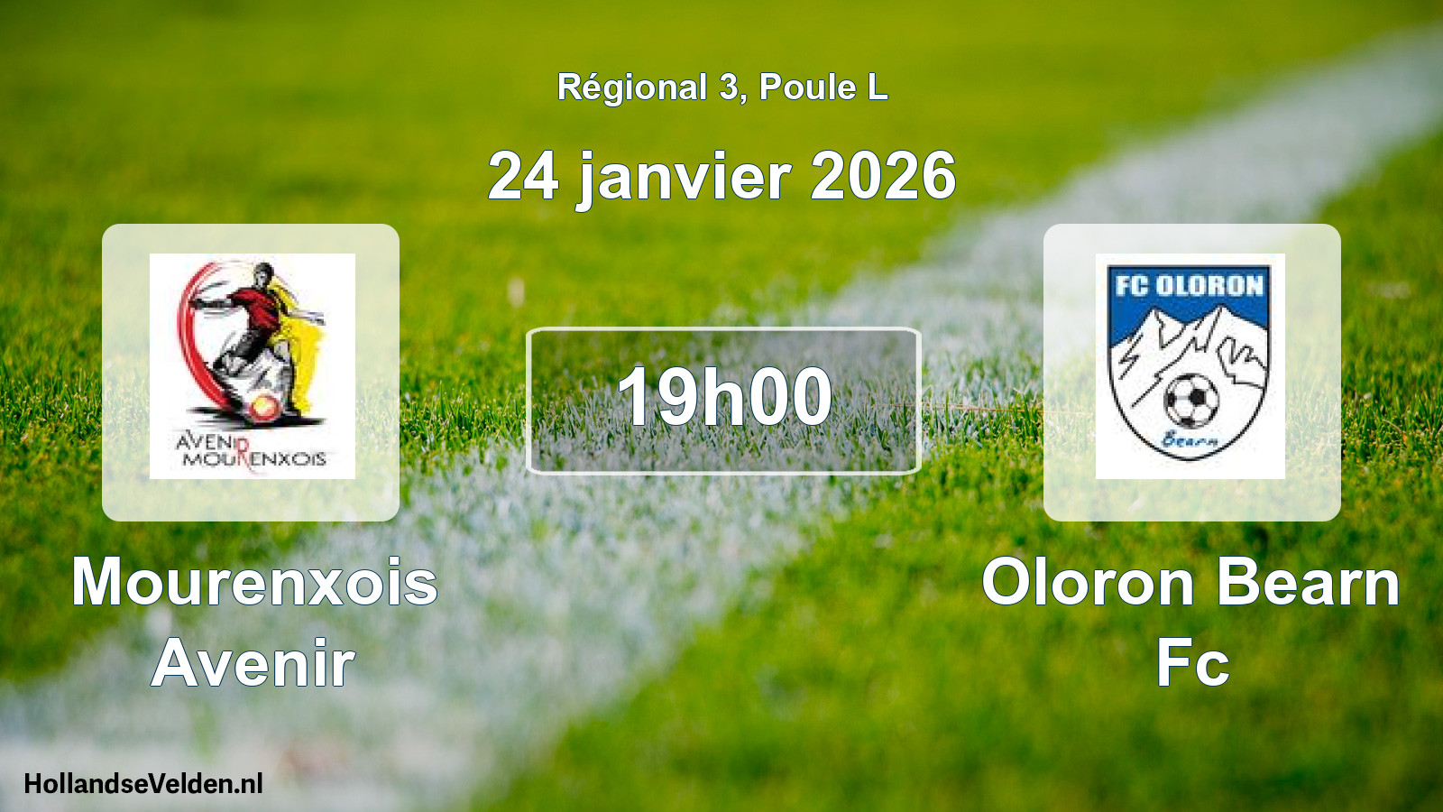 Scheduled Match: Mourenxois Avenir - Oloron Bearn Fc (24 January 2026)
