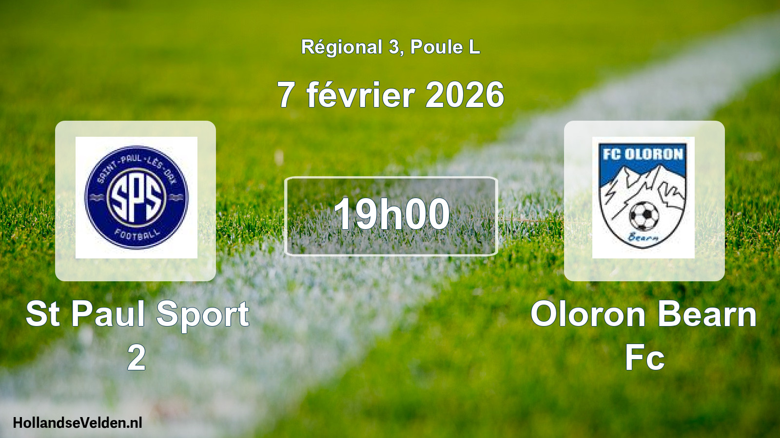 Geplande wedstrijd: St Paul Sport 2 - Oloron Bearn Fc (7 februari 2026)