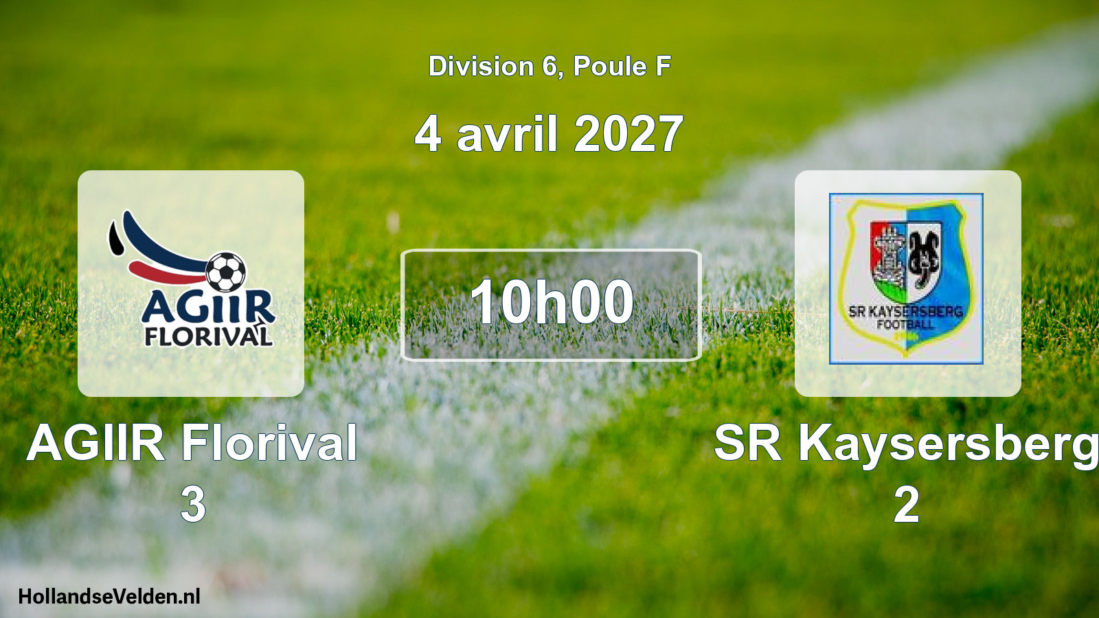 Scheduled Match: AGIIR Florival 3 - SR Kaysersberg 2 (4 April 2027)