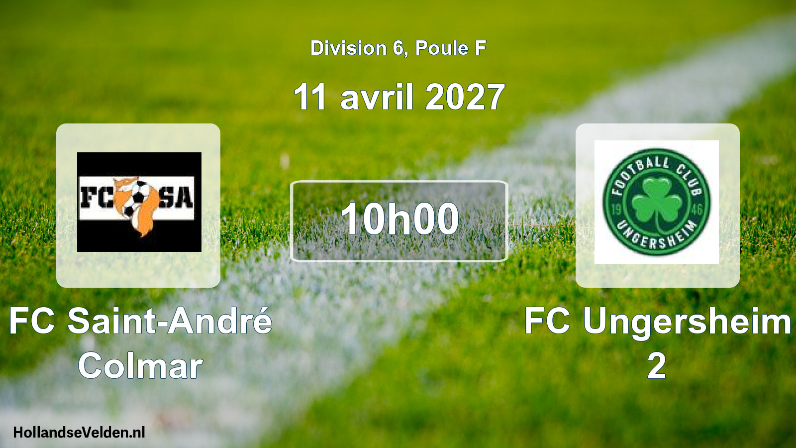Scheduled Match: FC Saint-André Colmar - FC Ungersheim 2 (11 April 2027)