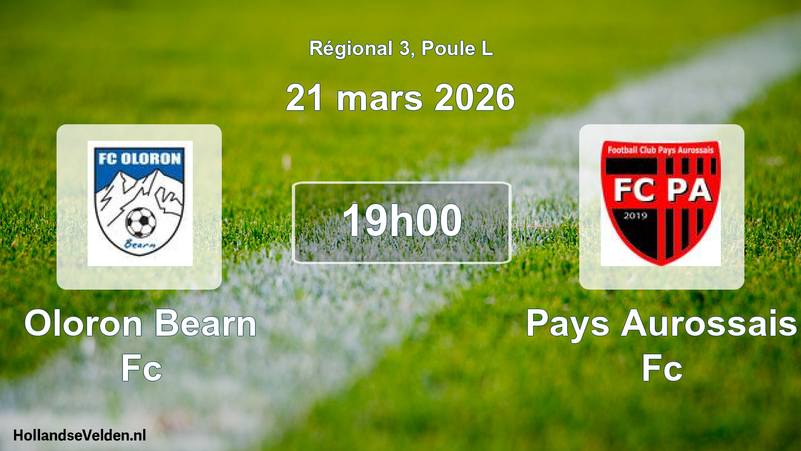 Geplande wedstrijd: Oloron Bearn Fc - Pays Aurossais Fc (21 maart 2026)