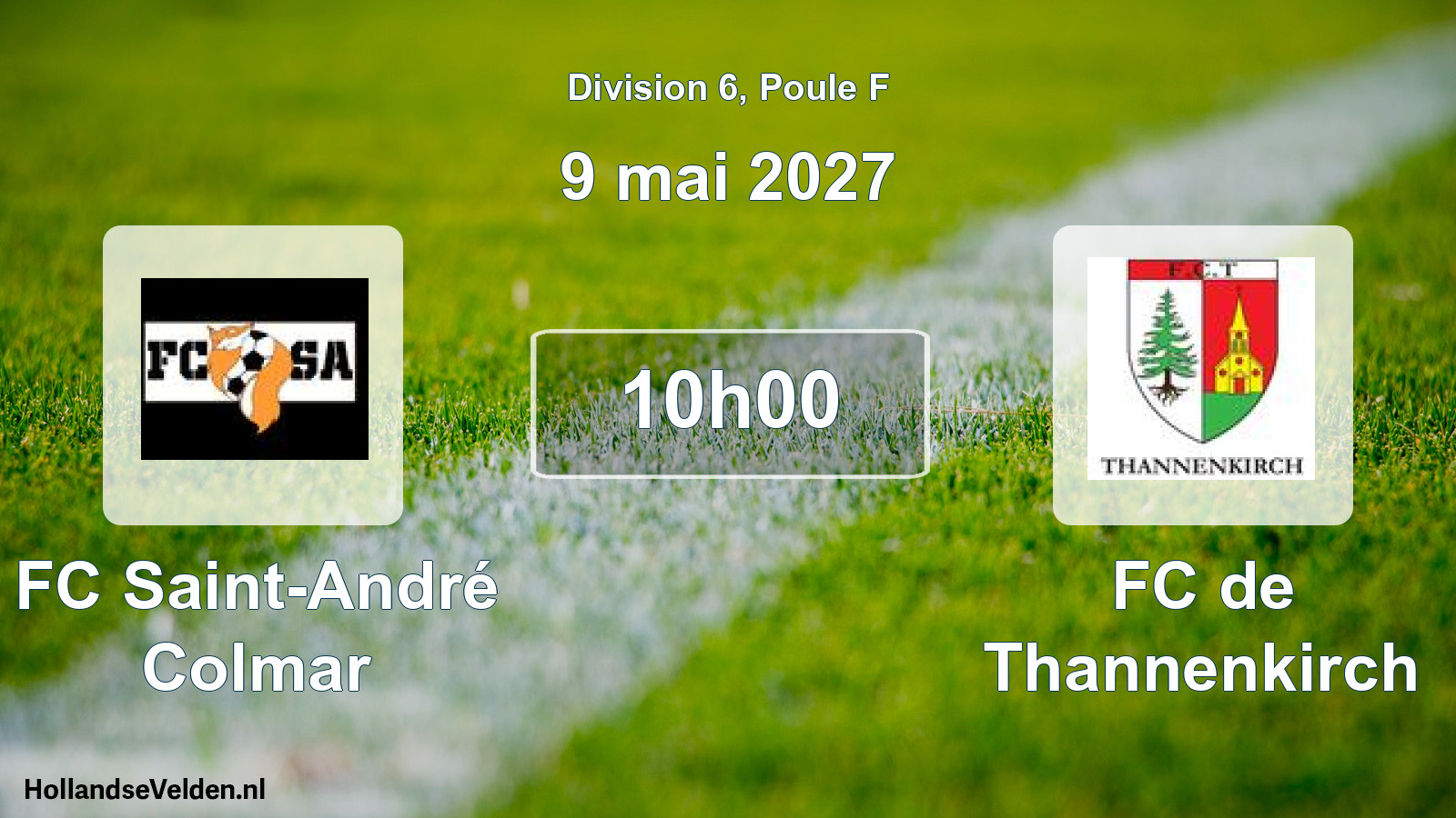Match programmé: FC Saint-André Colmar - FC de Thannenkirch (9 mai 2027)