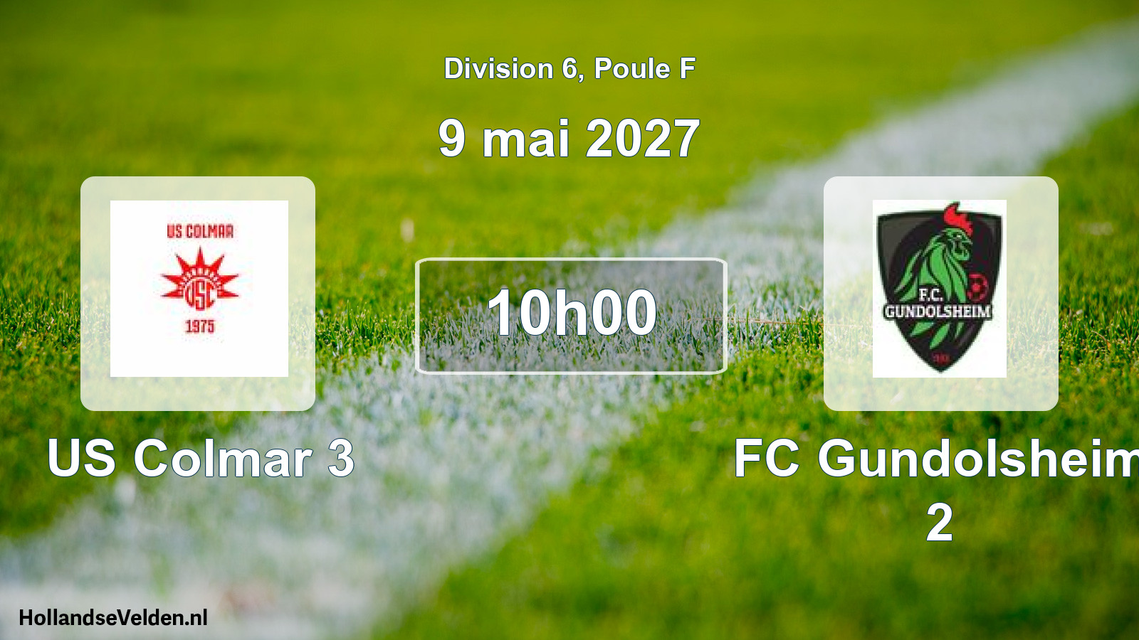 Match programmé: US Colmar 3 - FC Gundolsheim 2 (9 mai 2027)