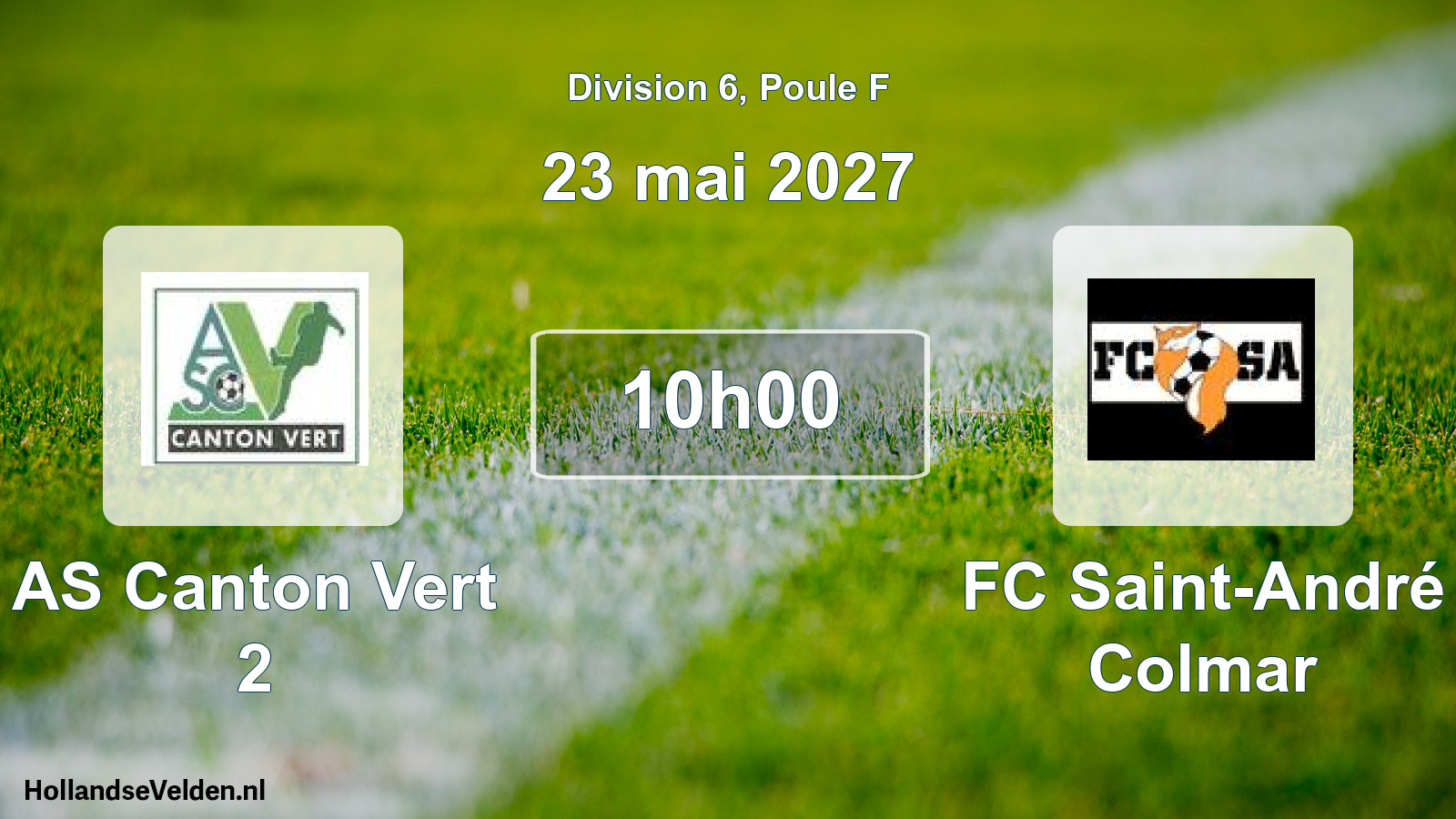 Scheduled Match: AS Canton Vert 2 - FC Saint-André Colmar (23 May 2027)