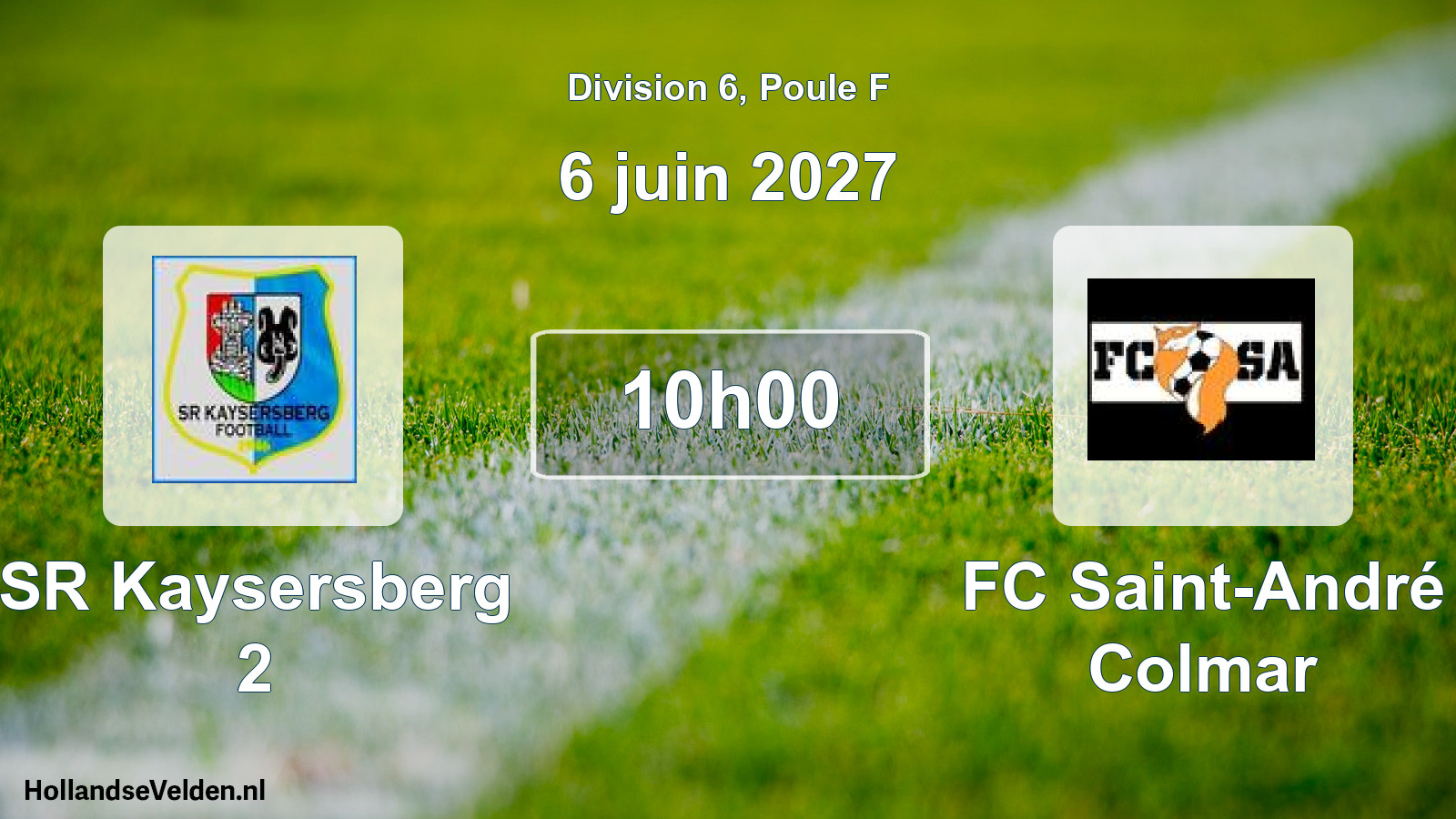 Match programmé: SR Kaysersberg 2 - FC Saint-André Colmar (6 juin 2027)