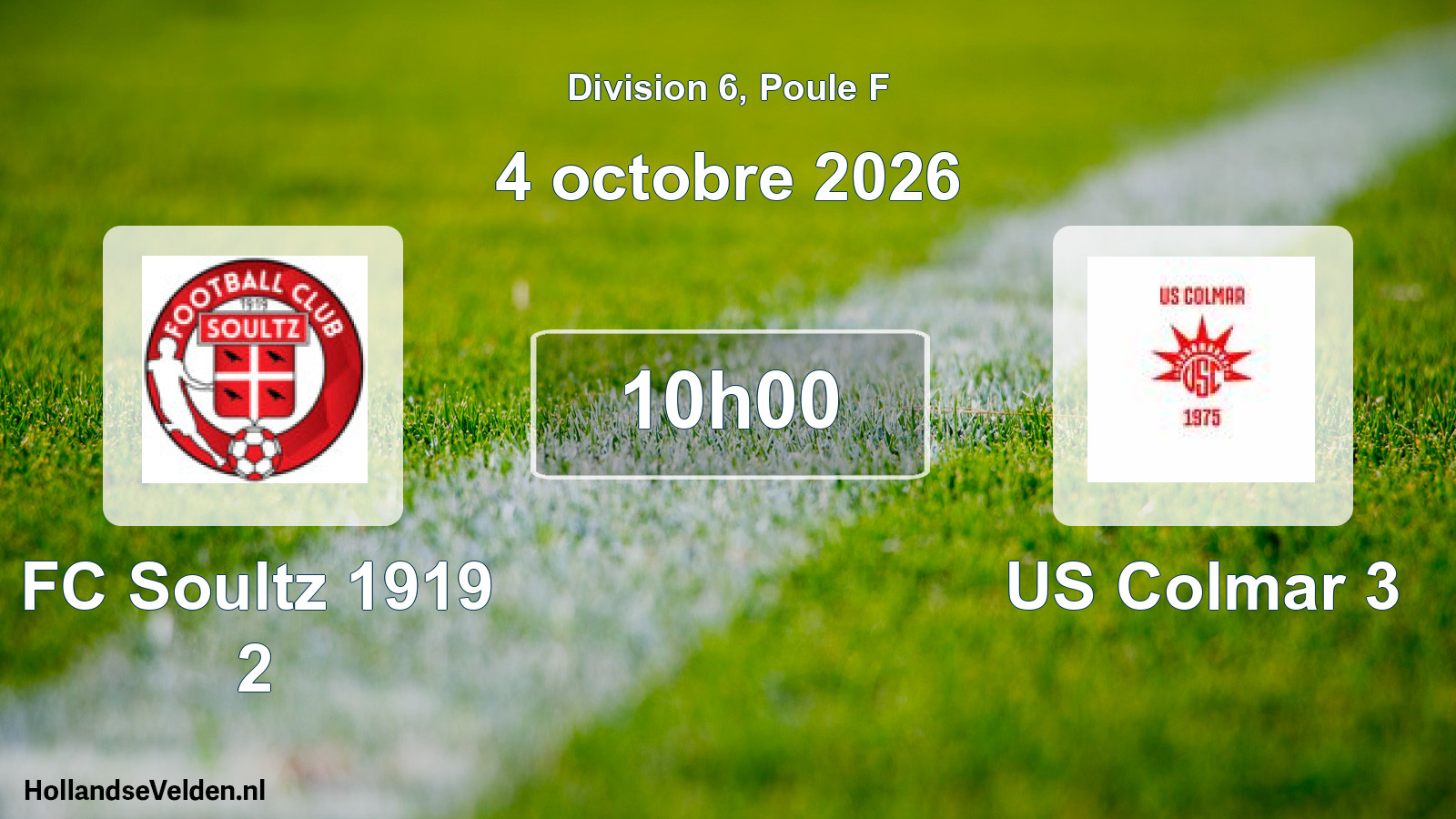 Scheduled Match: FC Soultz 1919 2 - US Colmar 3 (4 October 2026)