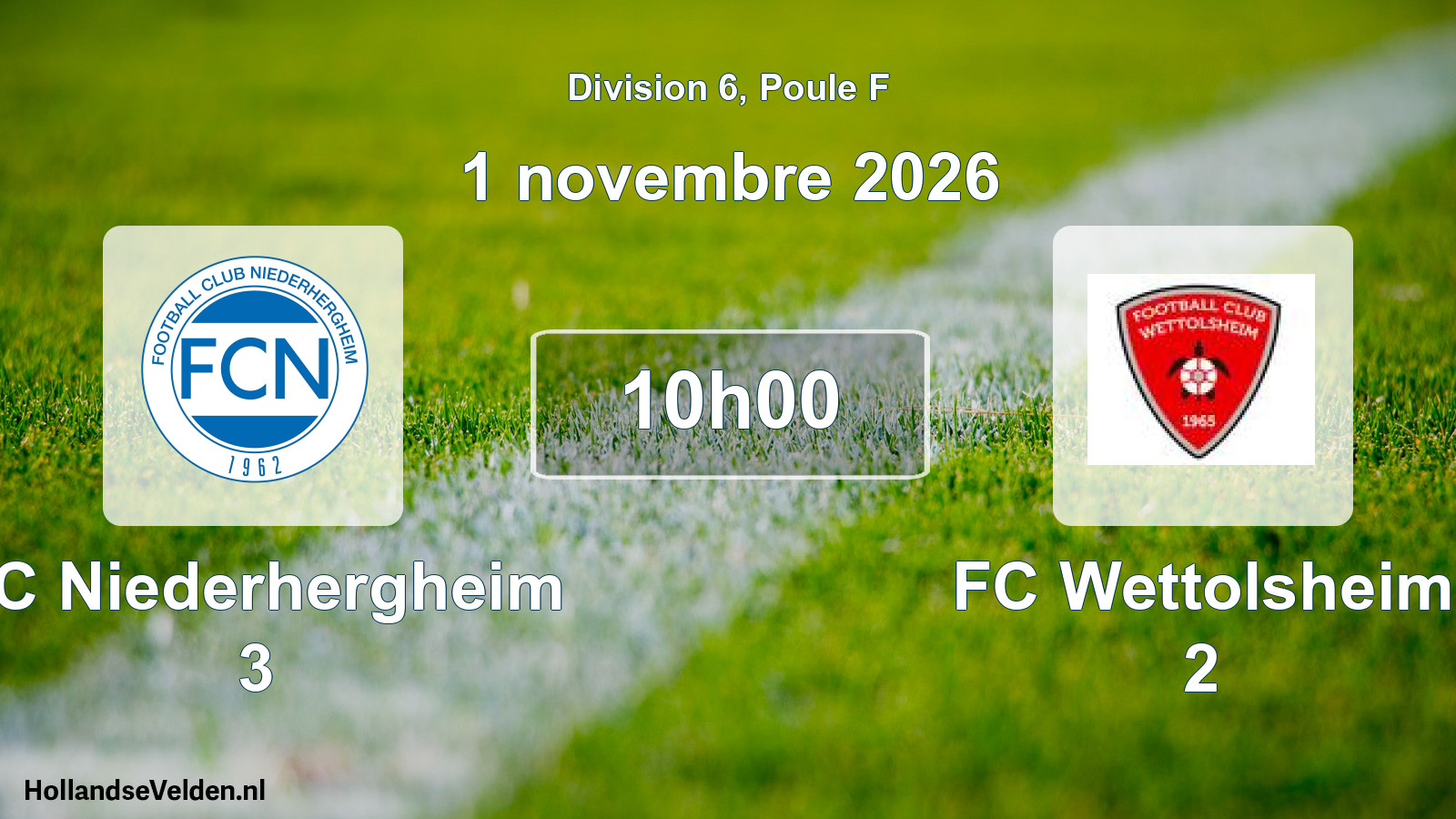 Scheduled Match: FC Niederhergheim 3 - FC Wettolsheim 2 (1 November 2026)