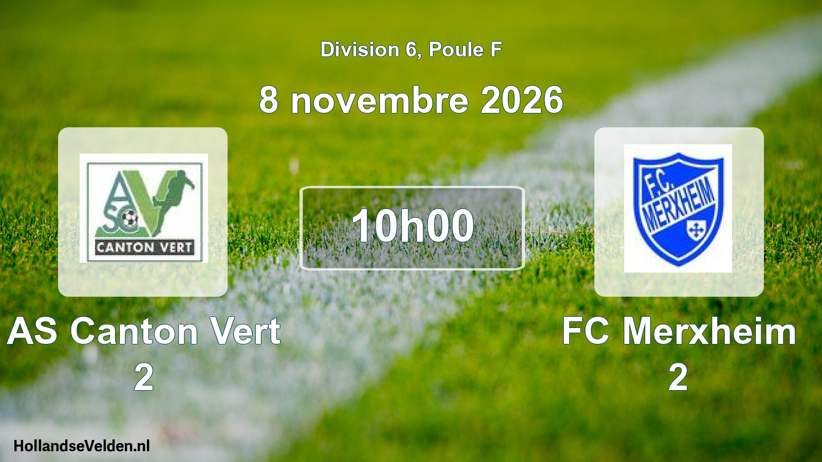 Scheduled Match: AS Canton Vert 2 - FC Merxheim 2 (8 November 2026)
