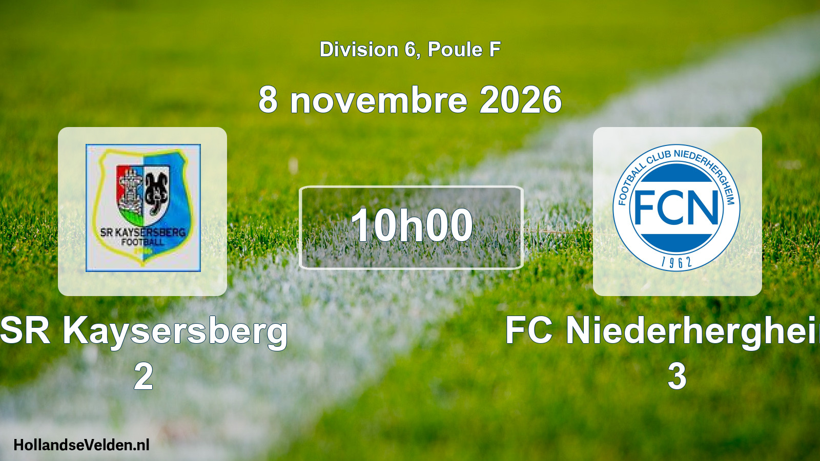 Scheduled Match: SR Kaysersberg 2 - FC Niederhergheim 3 (8 November 2026)