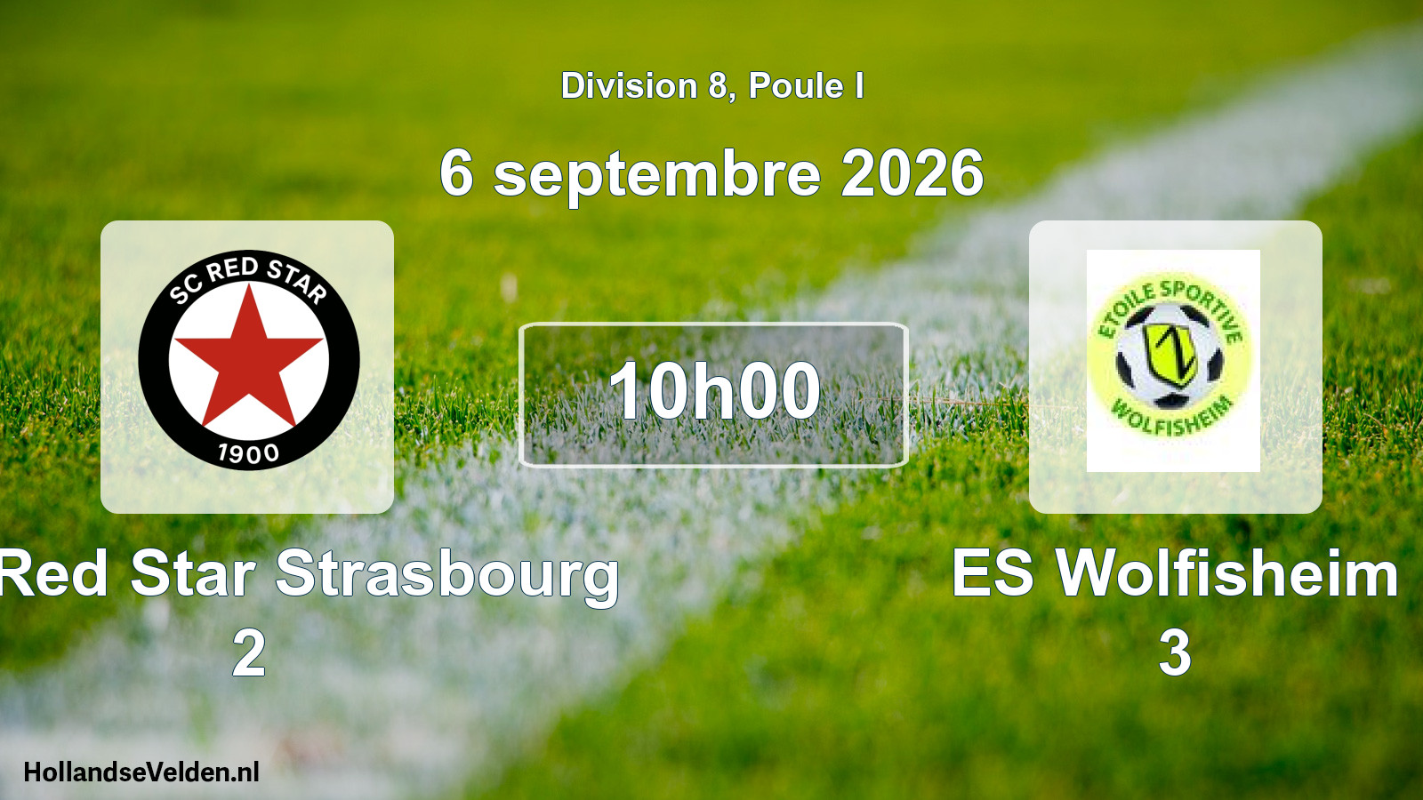 Scheduled Match: SC Red Star Strasbourg 2 - ES Wolfisheim 3 (6 September 2026)