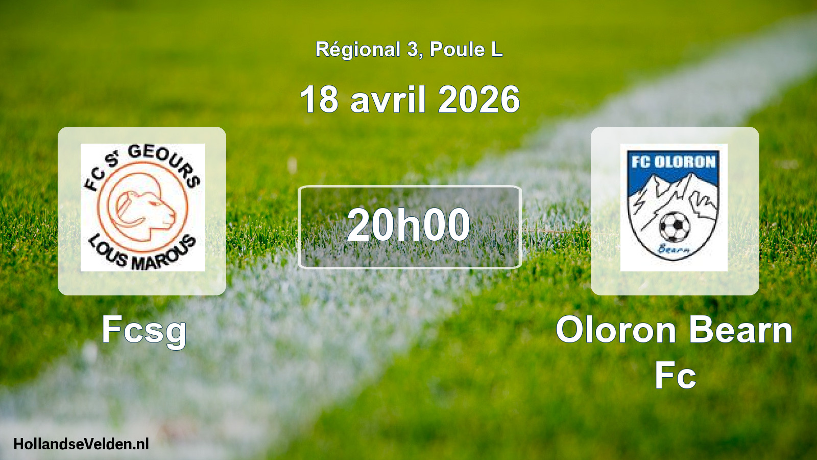 Geplande wedstrijd: Fcsg - Oloron Bearn Fc (18 april 2026)