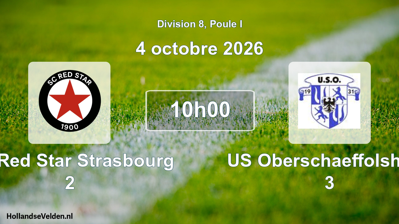 Scheduled Match: SC Red Star Strasbourg 2 - US Oberschaeffolsheim 3 (4 October 2026)