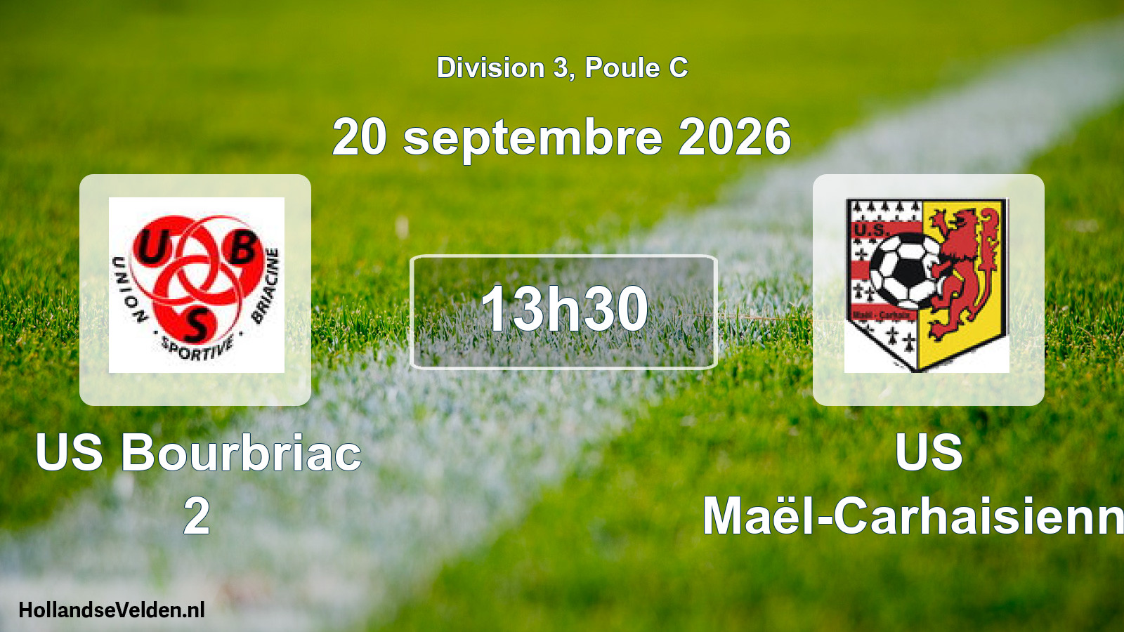 Match programmé: US Bourbriac 2 - US Maël-Carhaisienne (20 septembre 2026)