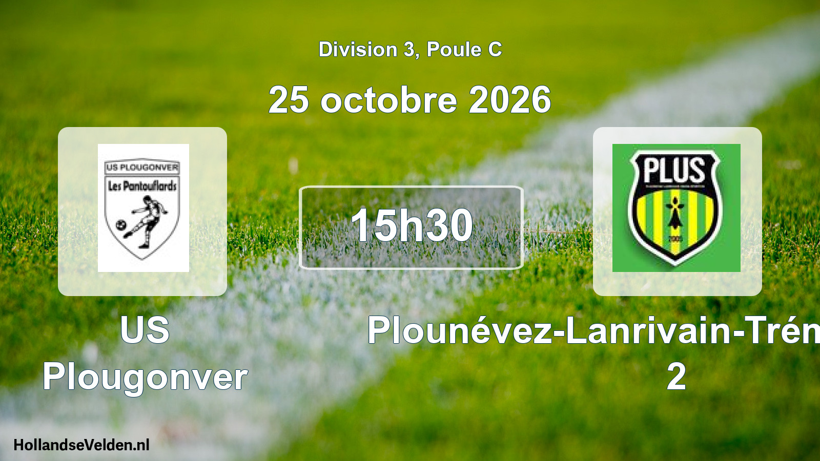 Match programmé: US Plougonver - Plounévez-Lanrivain-Trémargat US 2 (25 octobre 2026)