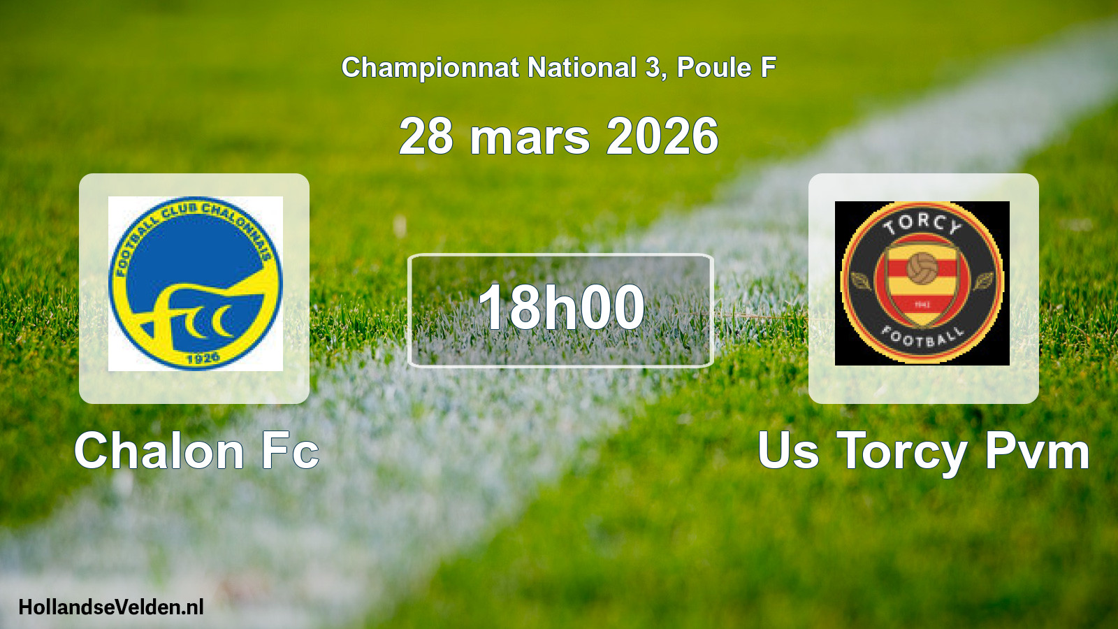 Geplande wedstrijd: Chalon Fc - Us Torcy Pvm (28 mars 2026)